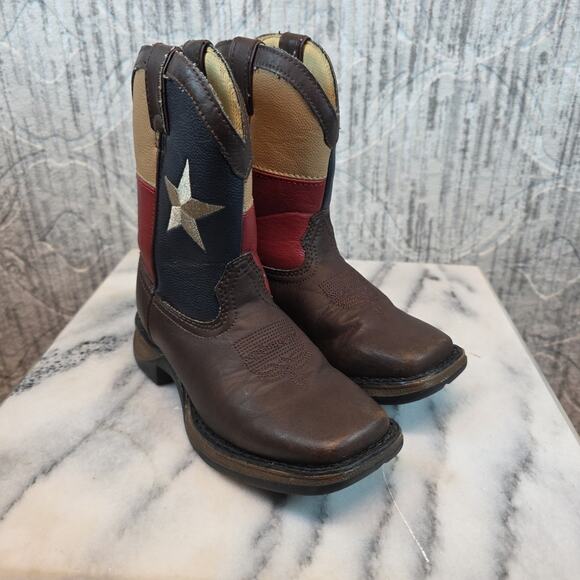 Lil' Rebel by Durango Kids'8" Texas Flag Western Boot BT246 Sz 12M - Picture 2 of 8